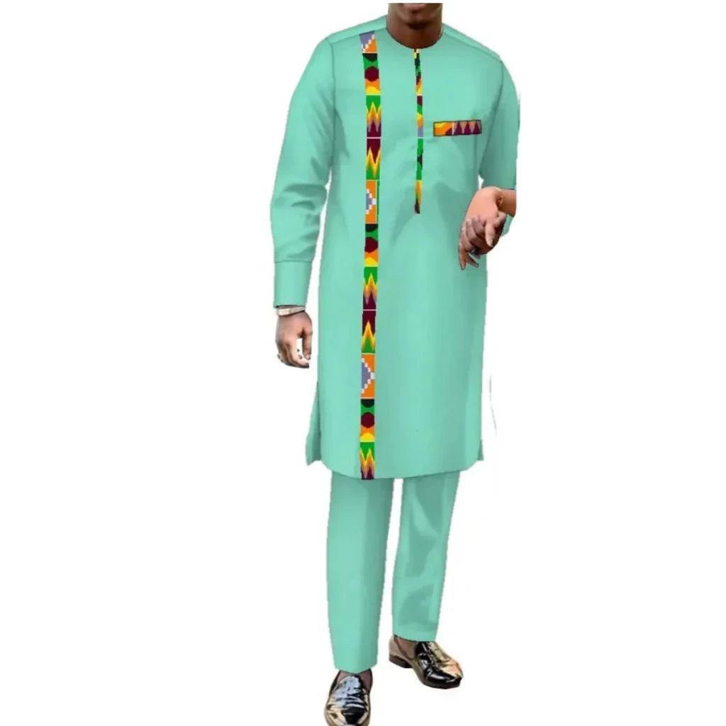 African Couple Matching Outfits – Elegant Women’s Dress & Men’s Dashiki Set - Free Delivery Worldwide only at Flexi Africa