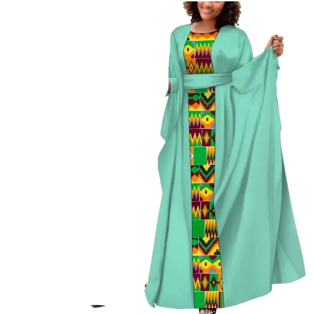 African Couple Matching Outfits – Elegant Women’s Dress & Men’s Dashiki Set - Free Delivery Worldwide only at Flexi Africa