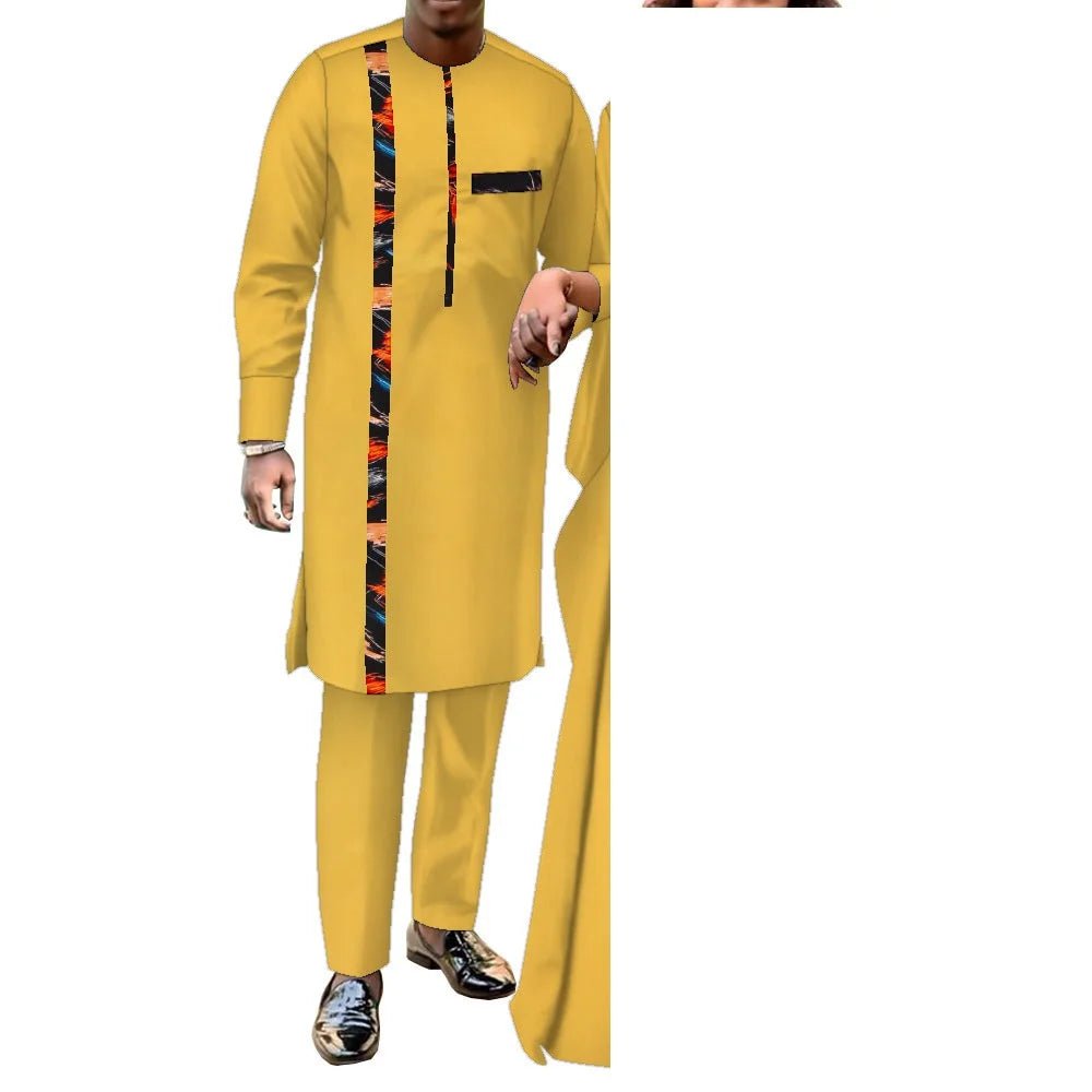 African Couple Matching Outfits – Elegant Women’s Dress & Men’s Dashiki Set - Free Delivery Worldwide only at Flexi Africa