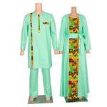 African Couple Matching Outfits – Elegant Women’s Dress & Men’s Dashiki Set - Free Delivery Worldwide only at Flexi Africa