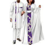 African Couple Matching Outfits – Elegant Women’s Dress & Men’s Dashiki Set - Free Delivery Worldwide only at Flexi Africa