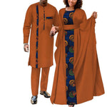 African Couple Matching Outfits – Elegant Women’s Dress & Men’s Dashiki Set - Free Delivery Worldwide only at Flexi Africa