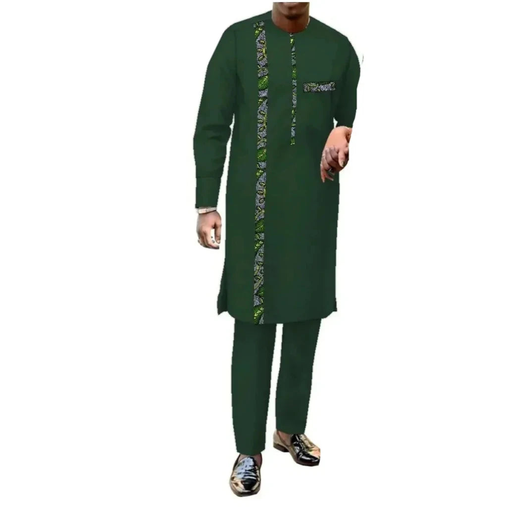 African Couple Matching Outfits – Elegant Women’s Dress & Men’s Dashiki Set - Free Delivery Worldwide only at Flexi Africa