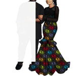 African Couple Outfits – Matching Ankara Dress for Women & Dashiki Shirt and Pants Set for Men - Free Delivery Worldwide only at Flexi Africa