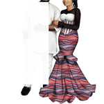 African Couple Outfits – Matching Ankara Dress for Women & Dashiki Shirt and Pants Set for Men - Free Delivery Worldwide only at Flexi Africa