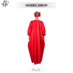 African Couple Red Matching Outfit – Men’s 3PC Agbada Suit & Women’s Boubou Dress - Free Delivery Worldwide only at Flexi Africa