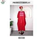 African Couple Red Matching Outfit – Men’s 3PC Agbada Suit & Women’s Boubou Dress - Free Delivery Worldwide only at Flexi Africa