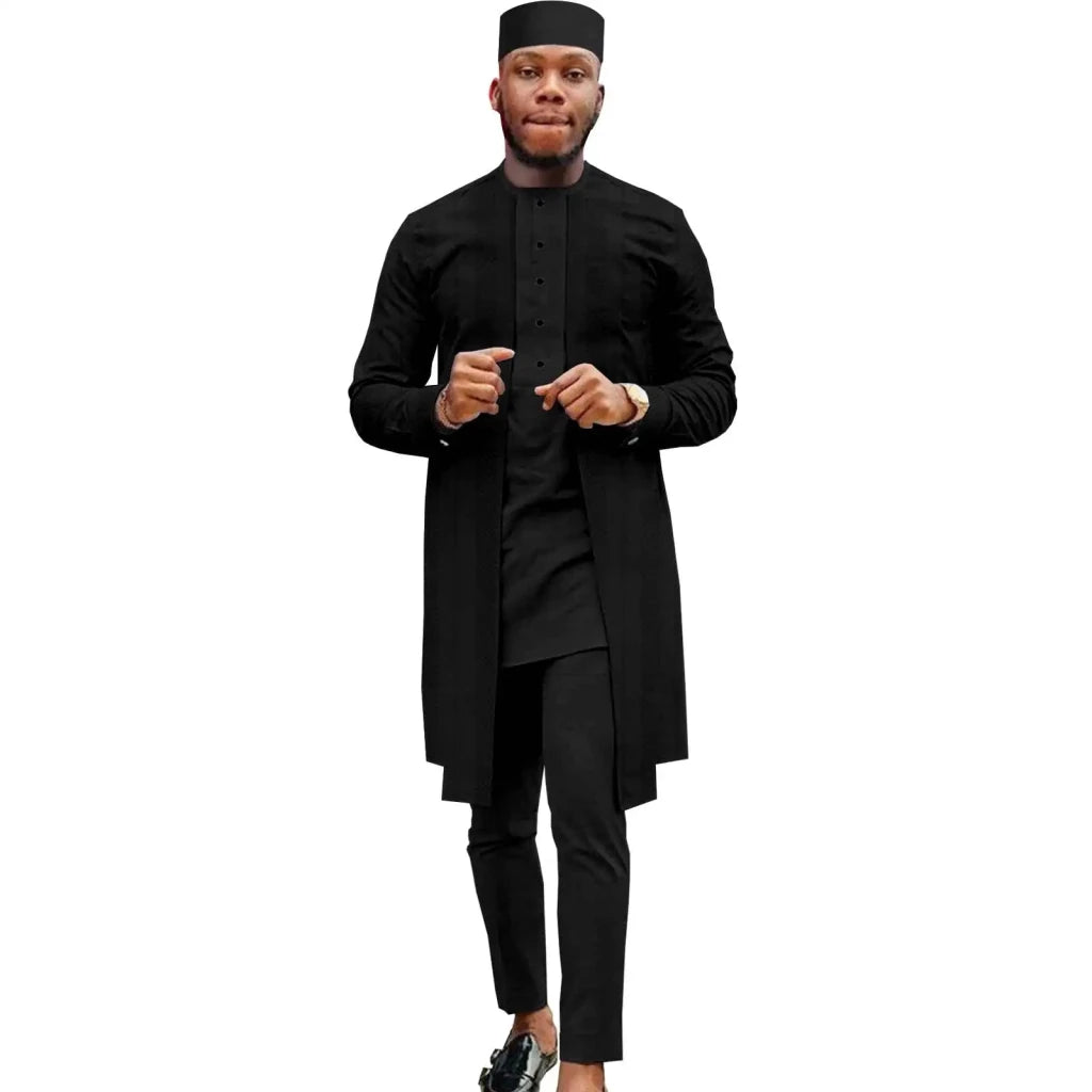 African Couple Set – Women’s Off-Shoulder Mermaid Dress & Men’s 3-Piece Suit - Free Delivery Worldwide only at Flexi Africa