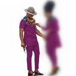 African Couples Matching Clothes – Handmade Bazin Riche Ankara Print for Women and Men - Free Delivery Worldwide only at Flexi Africa