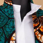 African Couples Matching Outfits – Bazin Riche Mermaid Dress - Free Delivery Worldwide only at Flexi Africa