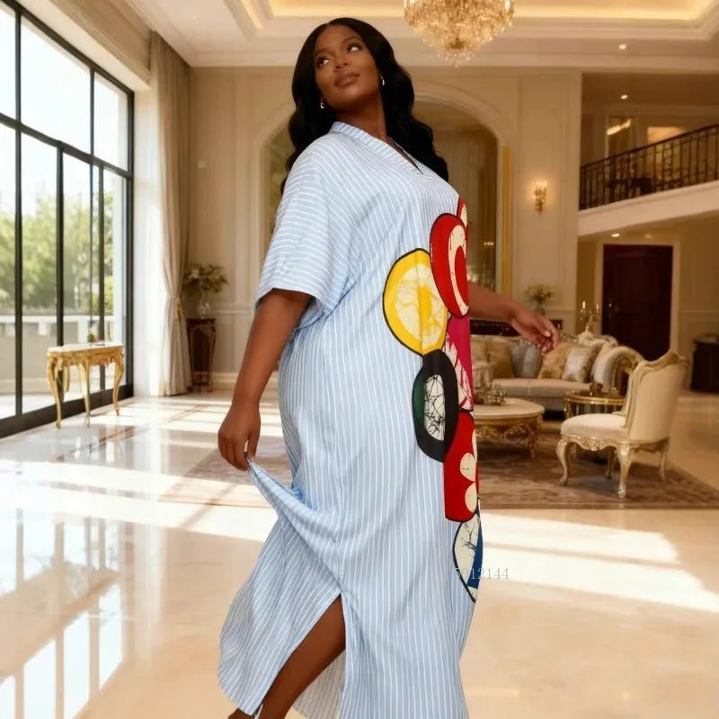 African Dashiki Ankara Evening Gown for Women – Kaftan Abaya Boubou - Free Delivery Worldwide only at Flexi Africa