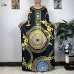 African Dashiki Floral Cotton Maxi Dress – Casual Summer Abaya - Free Delivery Worldwide only at Flexi Africa