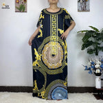 African Dashiki Floral Cotton Maxi Dress – Casual Summer Abaya - Free Delivery Worldwide only at Flexi Africa