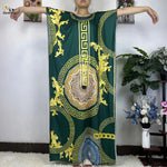 African Dashiki Floral Cotton Maxi Dress – Casual Summer Abaya - Free Delivery Worldwide only at Flexi Africa