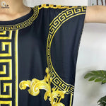 African Dashiki Floral Cotton Maxi Dress – Casual Summer Abaya - Free Delivery Worldwide only at Flexi Africa