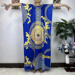 African Dashiki Floral Cotton Maxi Dress – Casual Summer Abaya - Free Delivery Worldwide only at Flexi Africa