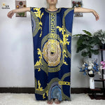 African Dashiki Floral Cotton Maxi Dress – Casual Summer Abaya - Free Delivery Worldwide only at Flexi Africa