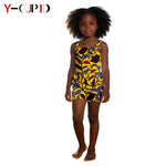 African Dashiki Jumpsuit for Girls – Kids Summer Cotton Bazin Riche Outfit - Free Delivery Worldwide only at Flexi Africa