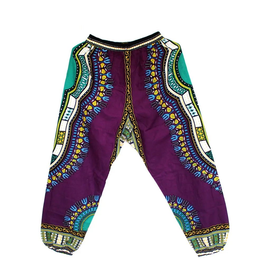 African Dashiki Print Trouser Design women Pants Traditional African Clothing Print Dashiki Fabirc Pants For Women And Men - Free Delivery Worldwide only at Flexi Africa