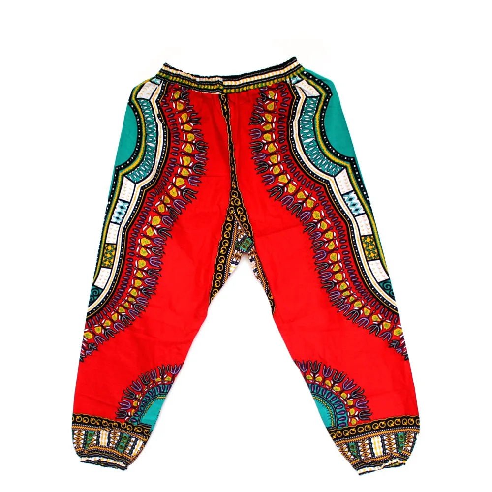 African Dashiki Print Trouser Design women Pants Traditional African Clothing Print Dashiki Fabirc Pants For Women And Men - Free Delivery Worldwide only at Flexi Africa