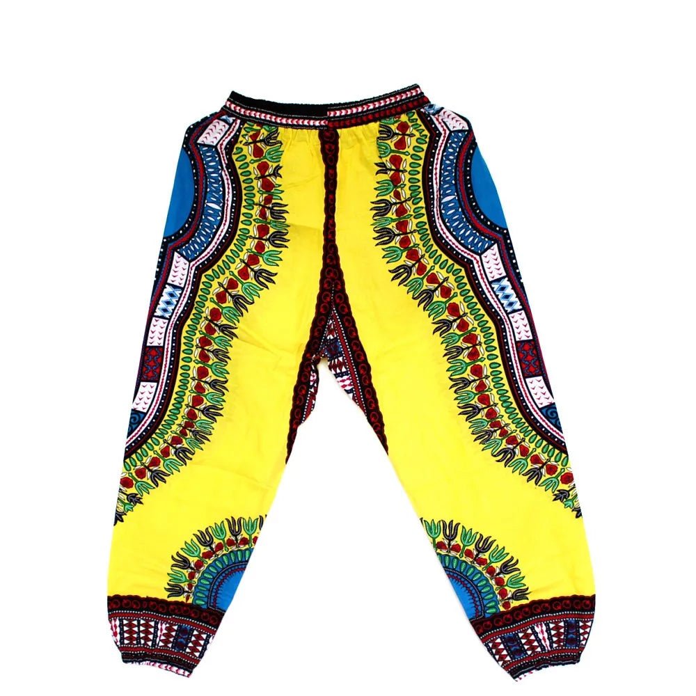 African Dashiki Print Trouser Design women Pants Traditional African Clothing Print Dashiki Fabirc Pants For Women And Men - Free Delivery Worldwide only at Flexi Africa