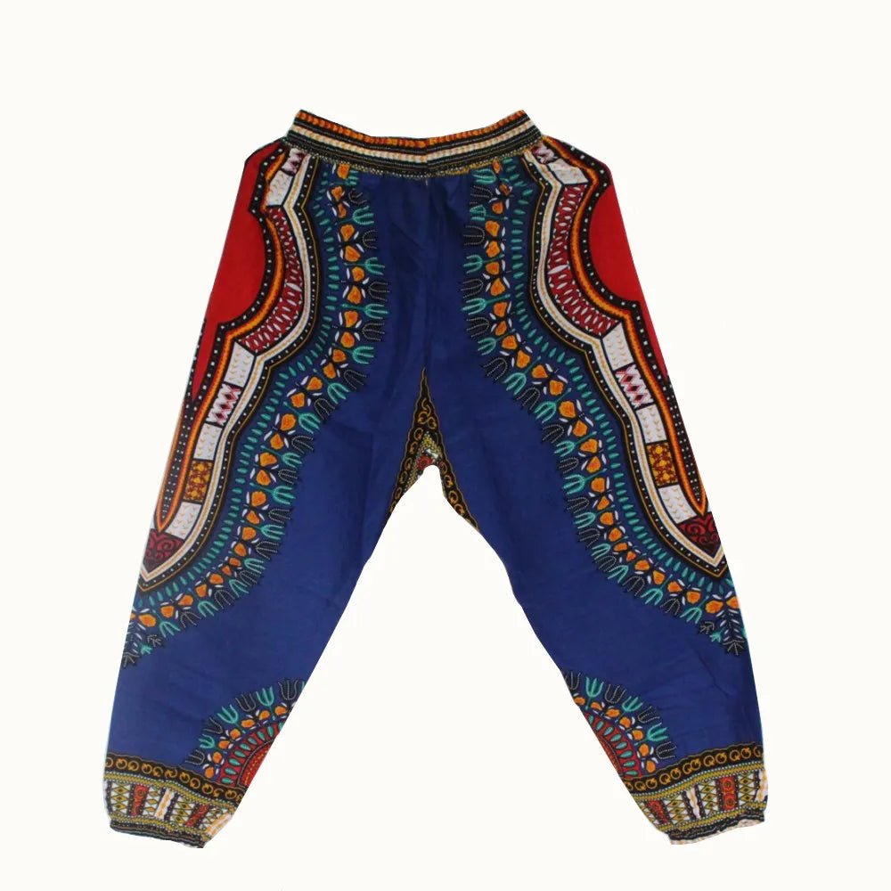 African Dashiki Print Trouser Design women Pants Traditional African Clothing Print Dashiki Fabirc Pants For Women And Men - Free Delivery Worldwide only at Flexi Africa