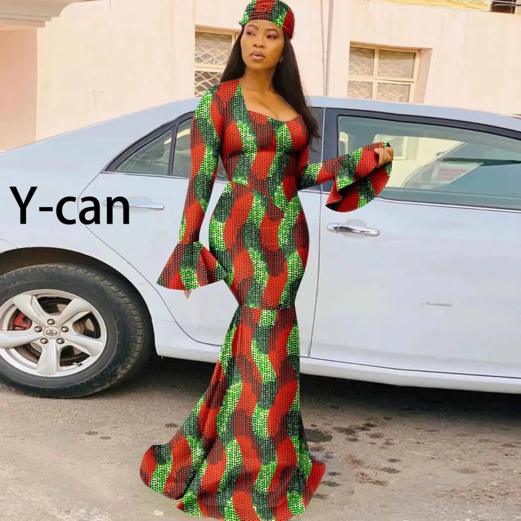 African Dresses for Women – Dashiki Ankara Print Dress - Free Delivery Worldwide only at Flexi Africa