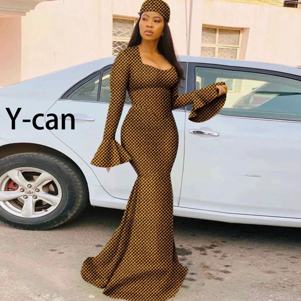 African Dresses for Women – Dashiki Ankara Print Dress - Free Delivery Worldwide only at Flexi Africa