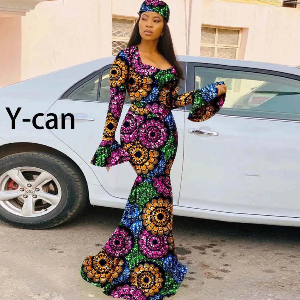 African Dresses for Women – Dashiki Ankara Print Dress - Free Delivery Worldwide only at Flexi Africa