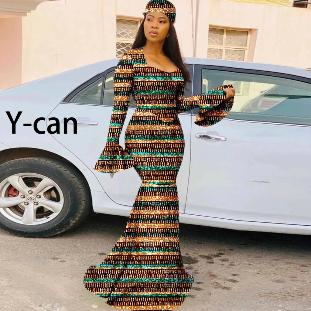 African Dresses for Women – Dashiki Ankara Print Dress - Free Delivery Worldwide only at Flexi Africa