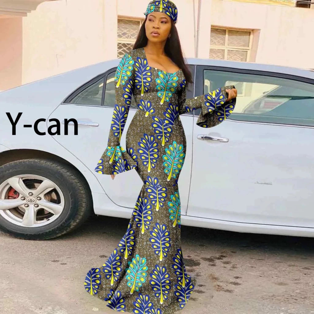 African Dresses for Women – Dashiki Ankara Print Dress - Free Delivery Worldwide only at Flexi Africa