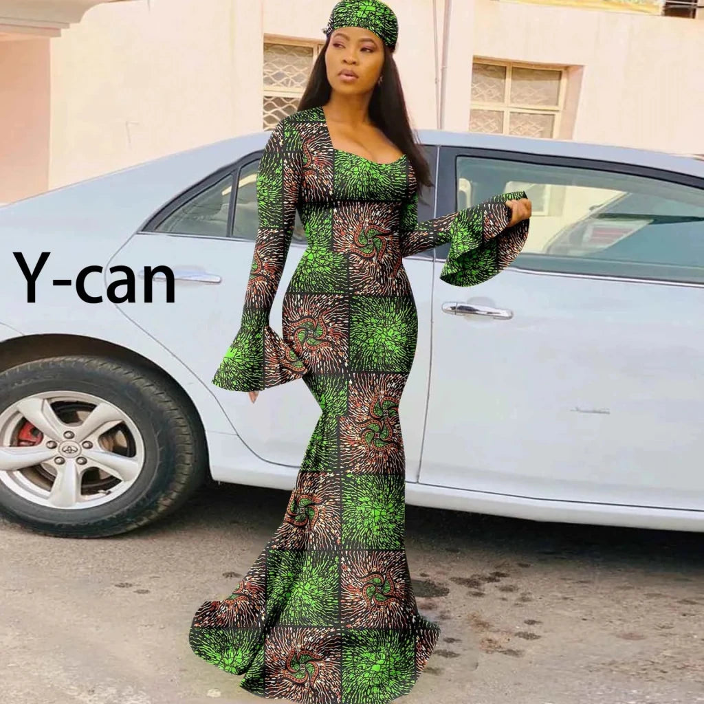 African Dresses for Women – Dashiki Ankara Print Dress - Free Delivery Worldwide only at Flexi Africa