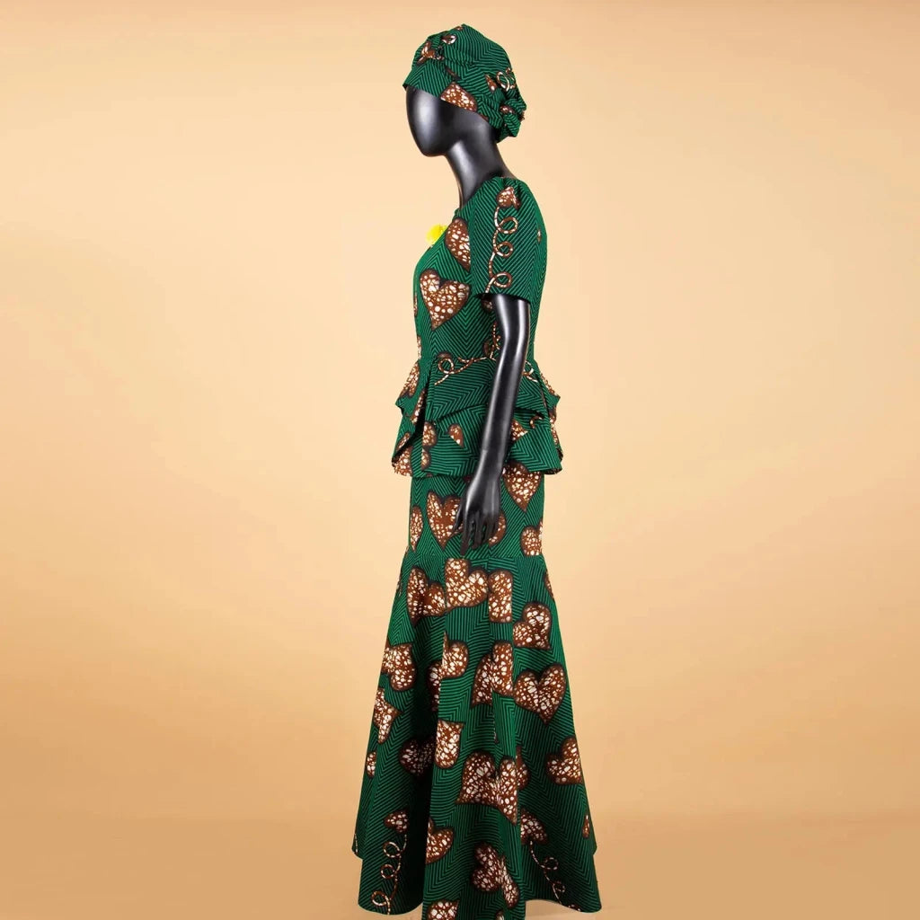 Buy Elegant African Dress – Women’s Printed V-Neck Office, Party & Evening Occasion Dress for only $73.76 at Flexi Africa!