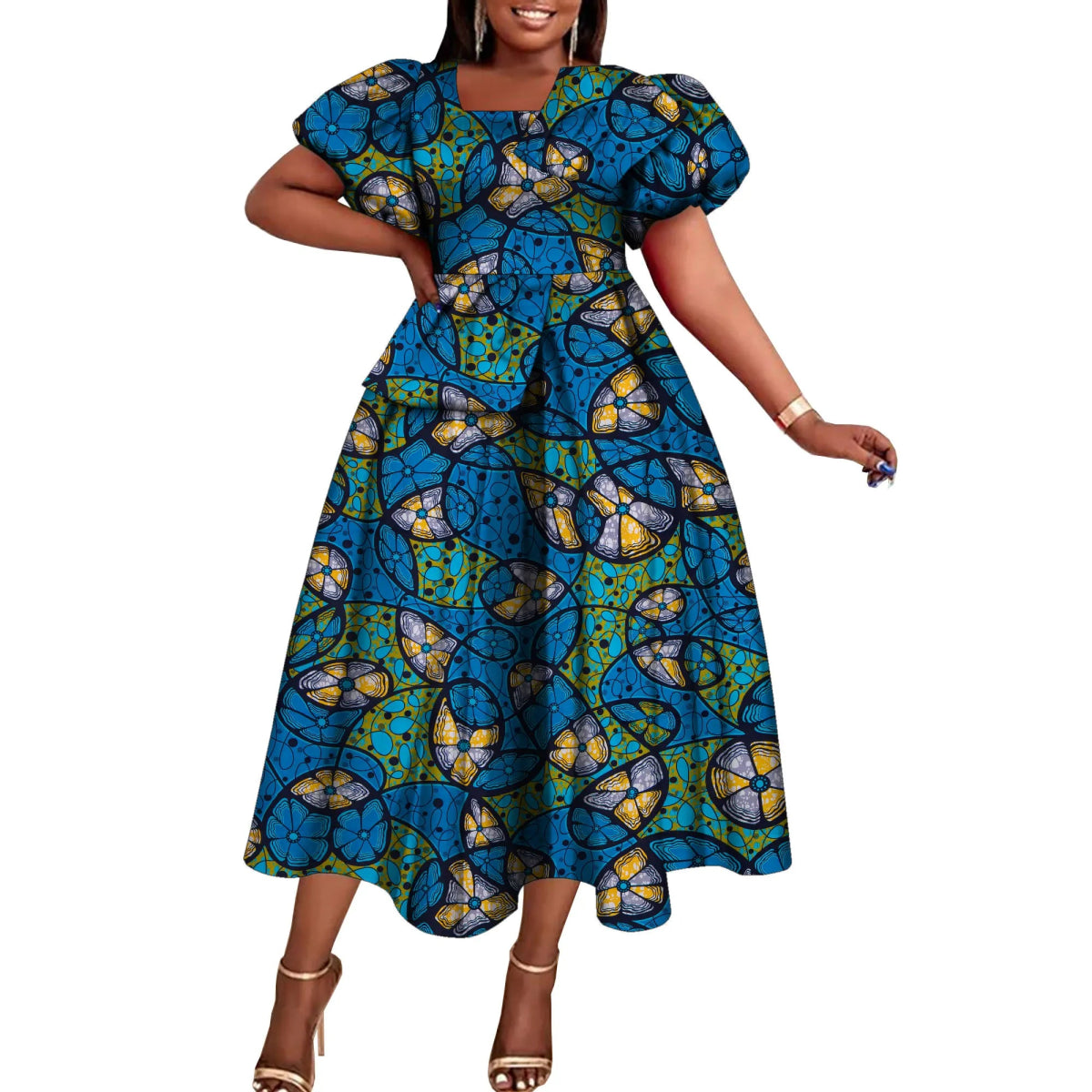 Womens African Dashiki Party Dress Short Sleeve Outfit 40FS1559 / XXXL Womens African Dashiki Party Dress Short Sleeve Outfit 40FS1559 / XXXL