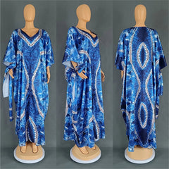 African Dresses for Women: Hijab Kaftan Boubou Robe with Scarf - Free Delivery Worldwide only at Flexi Africa