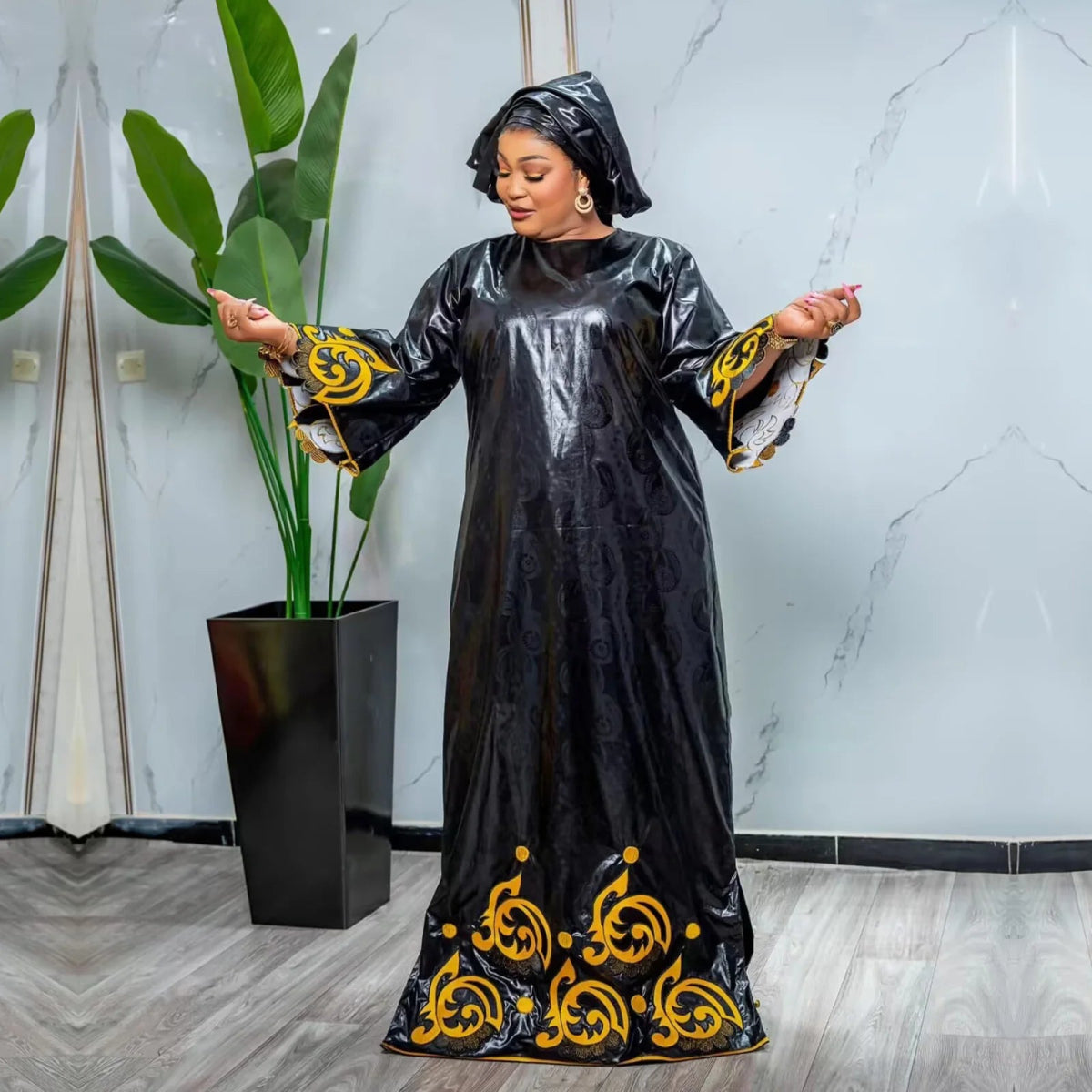 African Dresses For Women Luxury Boubou Material Rich Embroidery Design - Free Delivery Worldwide only at Flexi Africa
