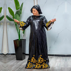 African Dresses For Women Luxury Boubou Material Rich Embroidery Design - Free Delivery Worldwide only at Flexi Africa