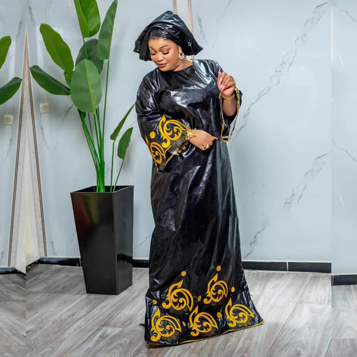 African Dresses For Women Luxury Boubou Material Rich Embroidery Design - Free Delivery Worldwide only at Flexi Africa