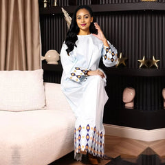 African Dresses For Women Luxury Boubou Material Rich Embroidery Design - Free Delivery Worldwide only at Flexi Africa