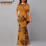 African Dresses for Women Off The Shoulder O-neck High Waist Casual Maxi Dress Ankara Attire Party Evening Outfits