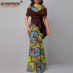 African Dresses for Women Off The Shoulder O-neck High Waist Casual Maxi Dress Ankara Attire Party Evening Outfits