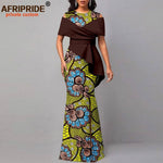 African Dresses for Women Off The Shoulder O-neck High Waist Casual Maxi Dress Ankara Attire Party Evening Outfits