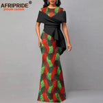 African Dresses for Women Off The Shoulder O-neck High Waist Casual Maxi Dress Ankara Attire Party Evening Outfits
