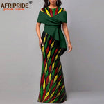 African Dresses for Women Off The Shoulder O-neck High Waist Casual Maxi Dress Ankara Attire Party Evening Outfits