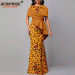 African Dresses for Women Off The Shoulder O-neck High Waist Casual Maxi Dress Ankara Attire Party Evening Outfits