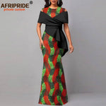 African Dresses for Women Off The Shoulder O-neck High Waist Casual Maxi Dress Ankara Attire Party Evening Outfits