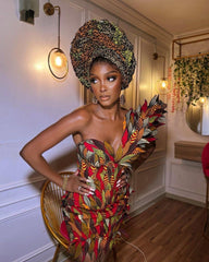 African Elegance: Ankara Mermaid Gown, Prom Dress, and Tailored Attire for Unforgettable Moments - Flexi Africa