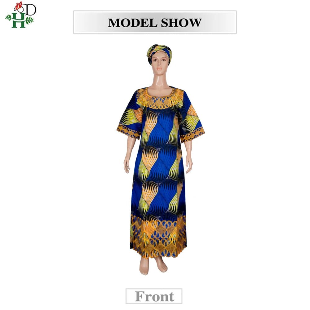 African Embroidered Boubou Dress for Women – Traditional Kaftan Abaya Robe - Free Delivery Worldwide only at Flexi Africa