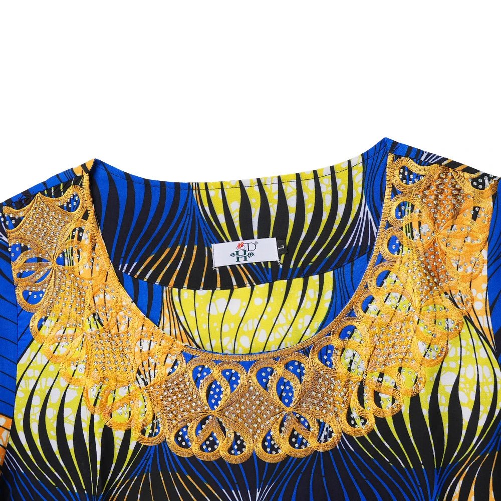 African Embroidered Boubou Dress for Women – Traditional Kaftan Abaya Robe - Free Delivery Worldwide only at Flexi Africa