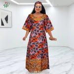 African Embroidered Boubou Dress for Women – Traditional Kaftan Abaya Robe - Free Delivery Worldwide only at Flexi Africa